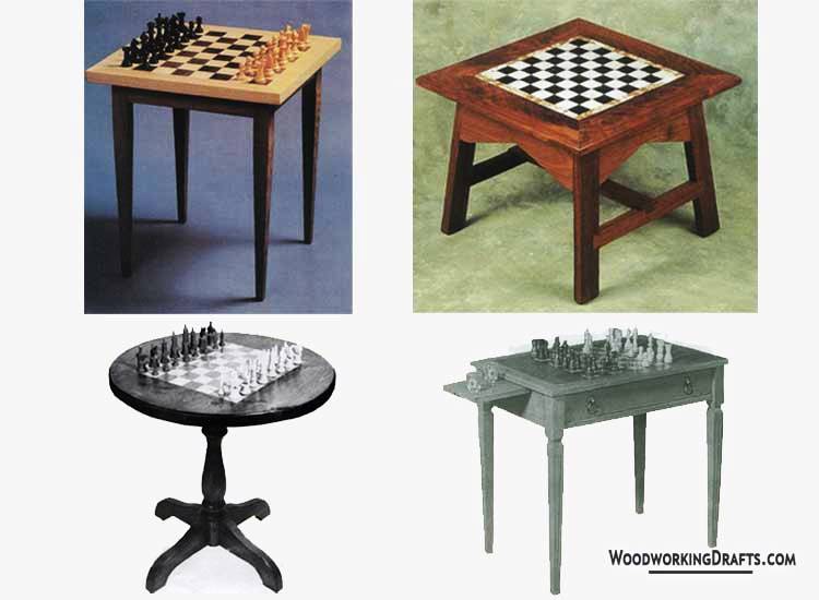 Chess Board Game Table Plans Blueprints 00 Draft Design Main