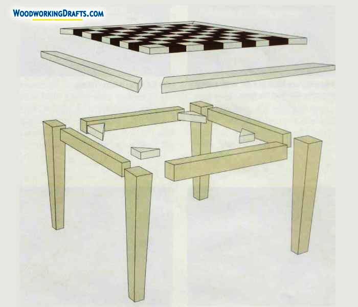 Chess Board Game Table Plans Blueprints 01 Tricolor 02 Layoutset Table Structure