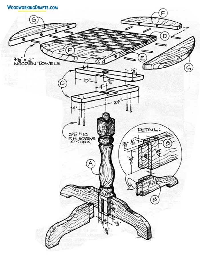 Chess Board Game Table Plans Blueprints 03 Round 02 Layoutset Structure Detail