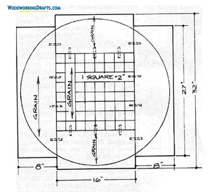 Chess Board Game Table Plans Blueprints 03 Round 03 Layoutset Top View