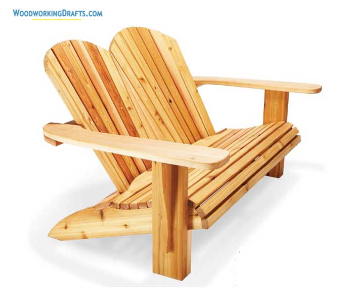 18 Diy Double Adirondack Chair Finished Design