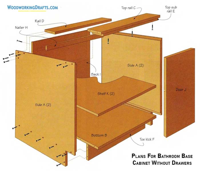 23 Bathroom Vanity Base Cabinet Without Drawers Plans Blueprints