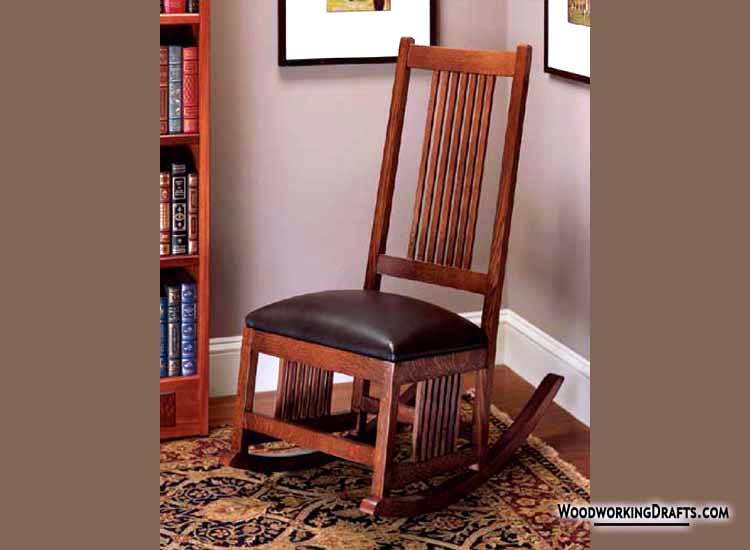 Diy Classic Rocking Chair Woodworking Plans Blueprints 00 Draft Design