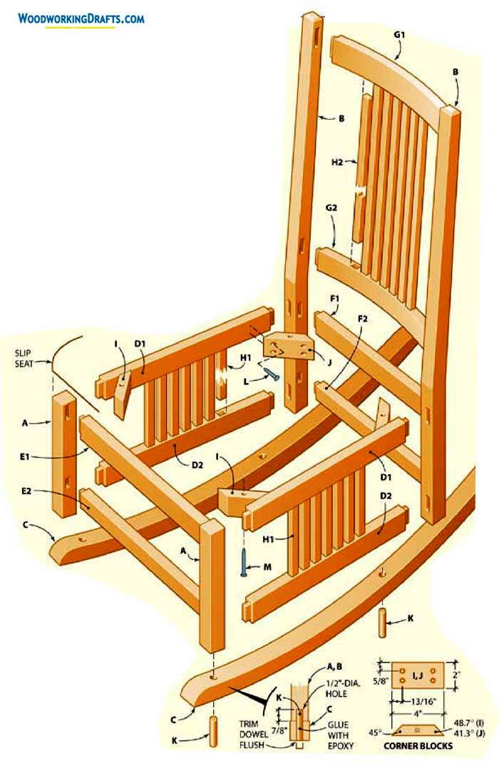 DIY Classic Rocking Chair Plans Blueprints DIY Classic Rocking Chair Plans Blueprints