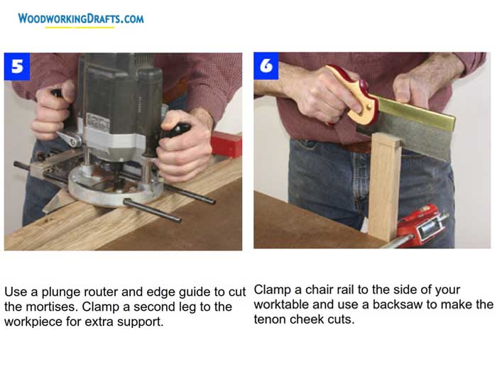 Diy Classic Rocking Chair Woodworking Plans Blueprints 12 Stepset Step 3 Cut Mortises