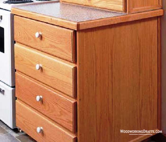21 Kitchen Four Drawer Base Cabinet Finished Design