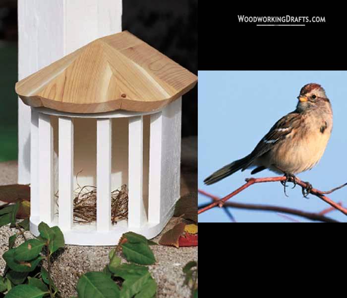 13 Sparrow Bird House Finished Design