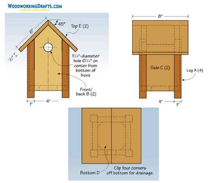 78 Nut Hatch Bird House Plans Blueprints