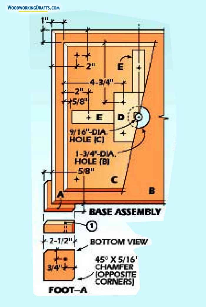 Diy Wooden Floor Lamp Plans Blueprints 05 Sectionset Base Assembly