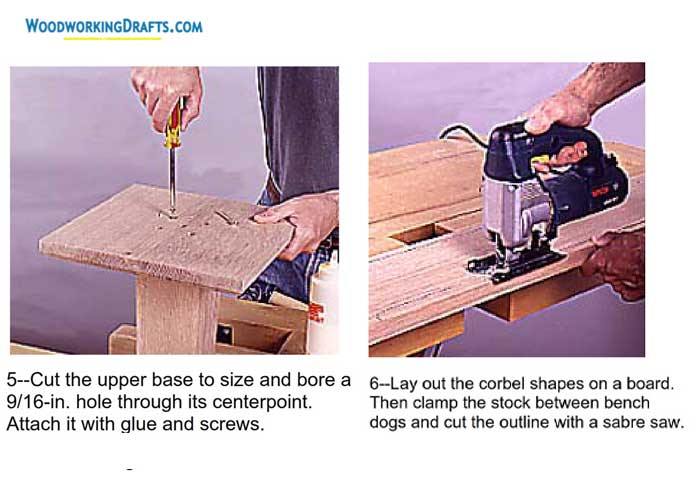 Diy Wooden Floor Lamp Plans Blueprints 09 Stepset Step 3 Corbel Shape