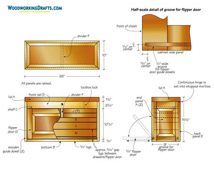 22 Cabinet Makers Tool Chest Plans Blueprints