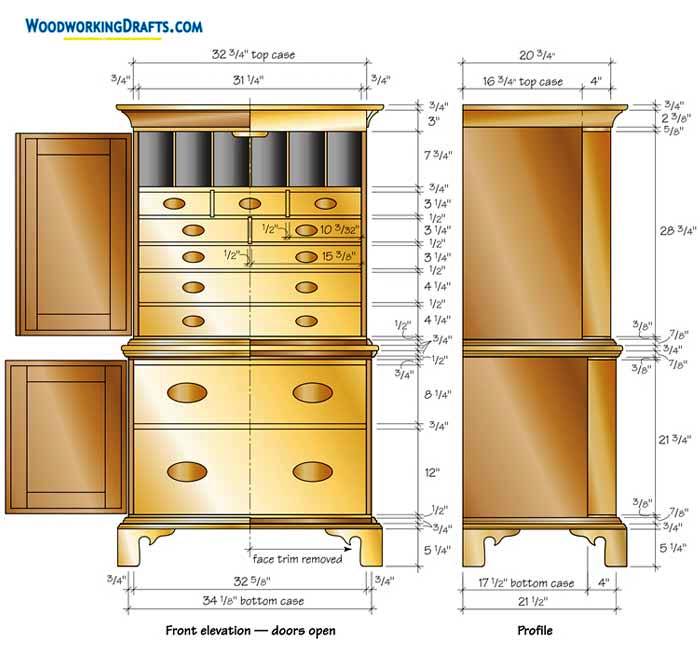 49 Large Modern Tool Cabinet Plans Blueprints