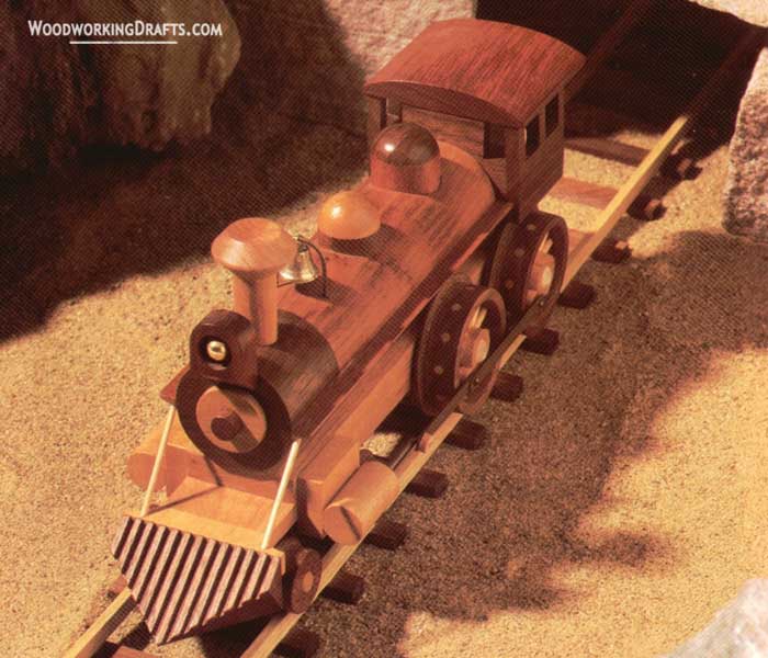 01 Wooden Toy Train Locomotive Finished Design