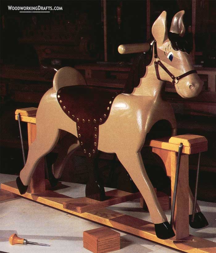 16 Wooden Mounted Toy Rocking Horse Finished Design