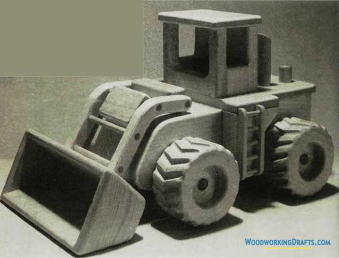34 Wooden Toy Bulldozer Finished Design