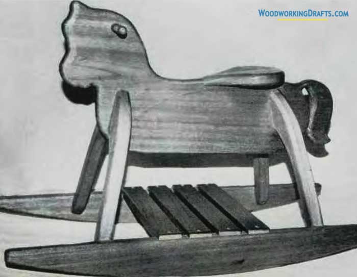37 Wooden Toy Rocking Horse Finished Design