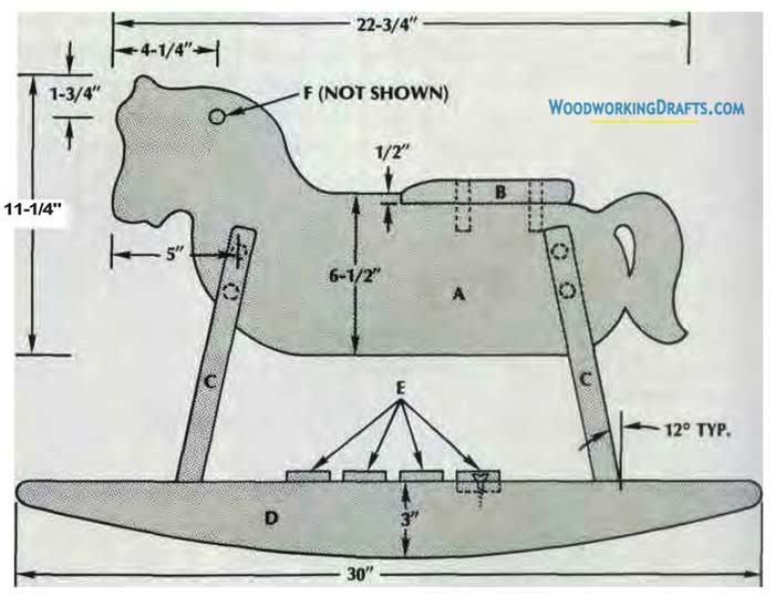 38 Wooden Toy Rocking Horse Plans Blueprints