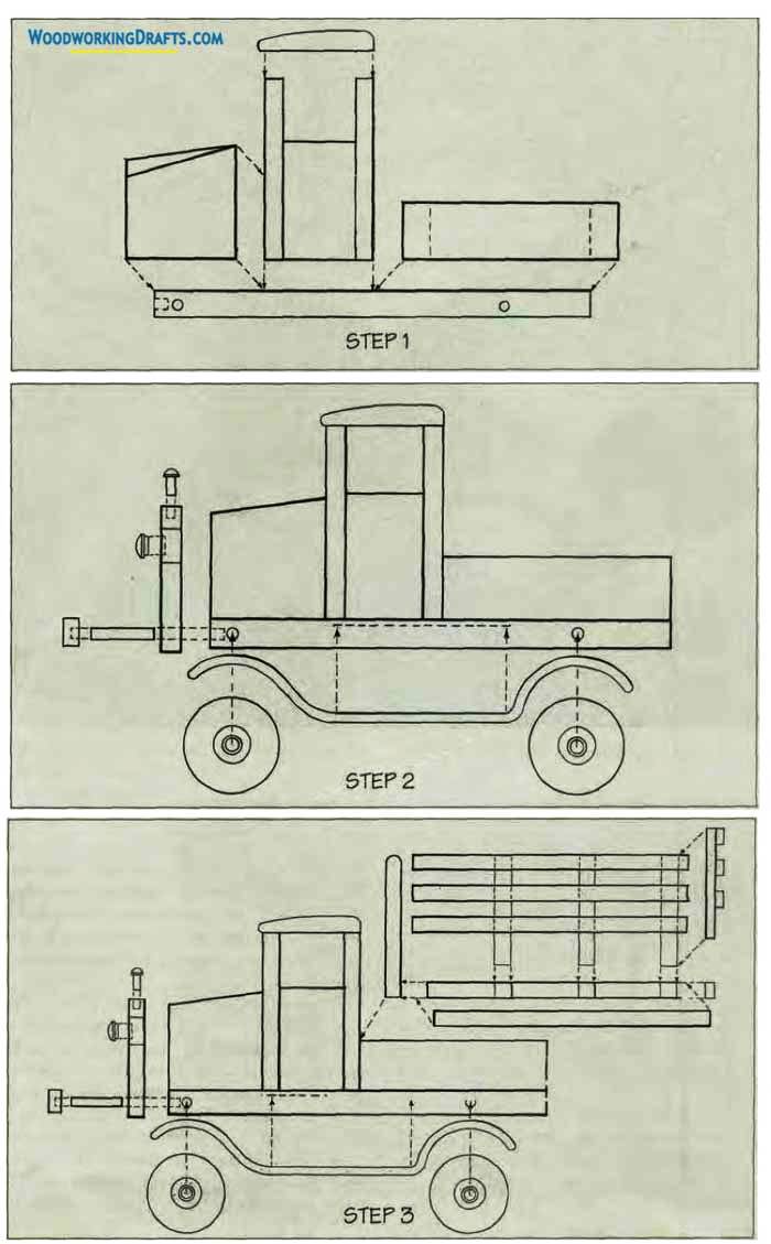 43 Diy Wooden Toy Stake Truck Plans Blueprints Structure