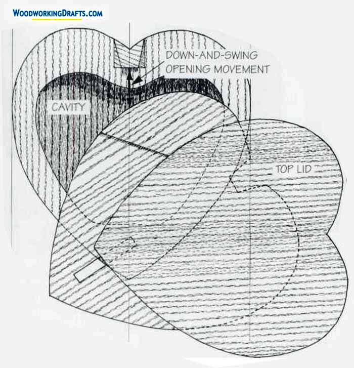 Heart Shaped Wooden Puzzle Box Plans Blueprints 06 Swing Movement