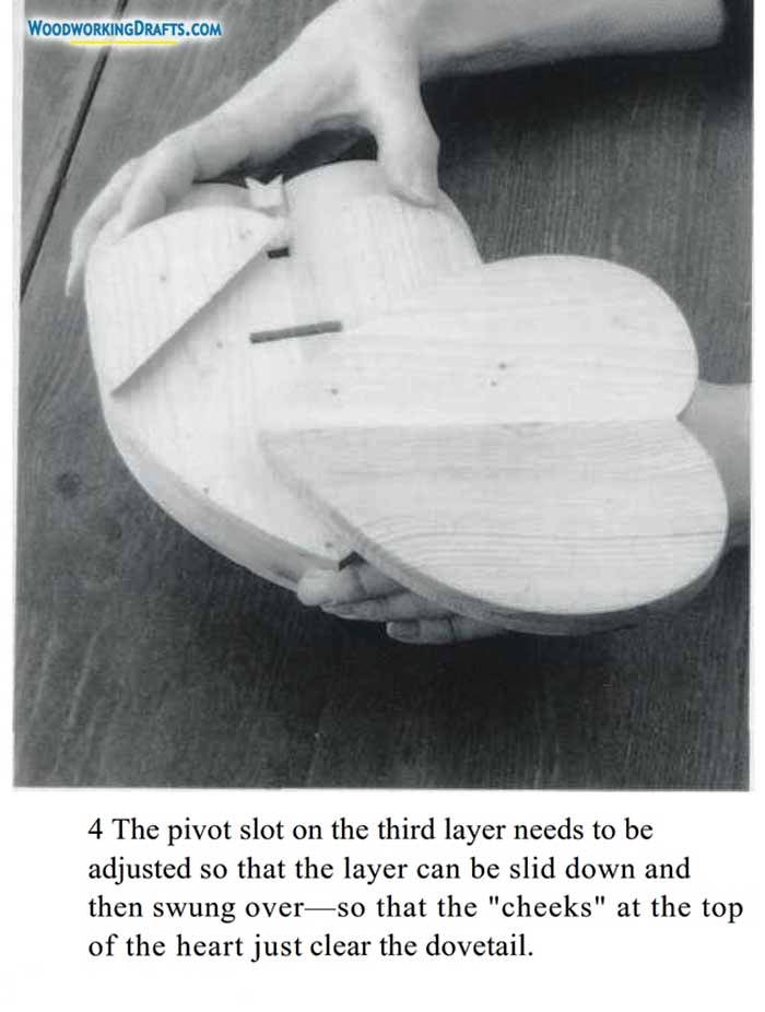 Heart Shaped Wooden Puzzle Box Plans Blueprints 12 Step 4 Pivot Slot