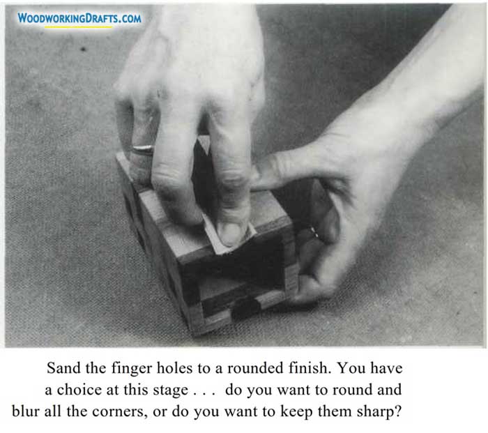 Small Elegant Wooden Jewelry Box Plans Blueprints 13 Stepset Step 7 Finger Holes