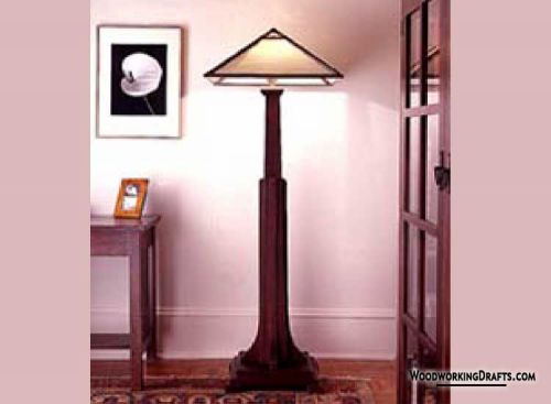 Diy Wooden Floor Lamp Plans Blueprints