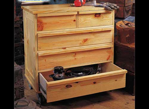 Rolling Wooden Tool Chest Plans Blueprints