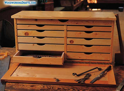 Wooden Multi Drawer Tool Box Plans Blueprints