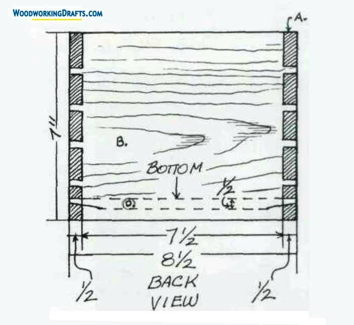 Wooden Candle Box Plans Blueprints 05 Sectionset Bottom View