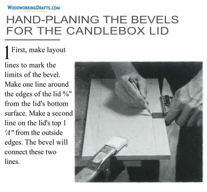 Wooden Candle Box Plans Blueprints 07 Stepset Step 1 Bevel Lid