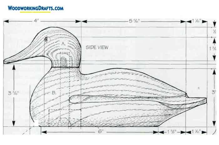 Wooden Duck Decoy Plans Blueprints 02 Side View