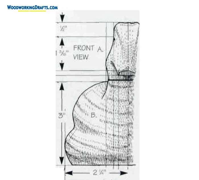 Wooden Duck Decoy Plans Blueprints 03 Front View