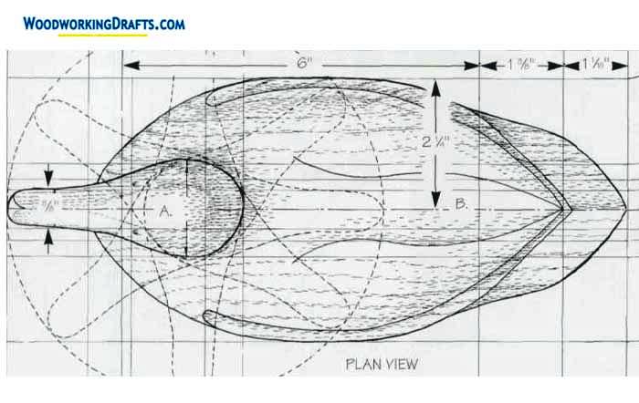 Wooden Duck Decoy Plans Blueprints 04 Plan View