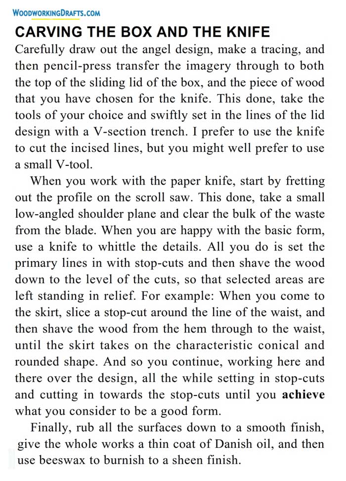 Wooden Letter Opener Plans Blueprints 07 Carving Knife