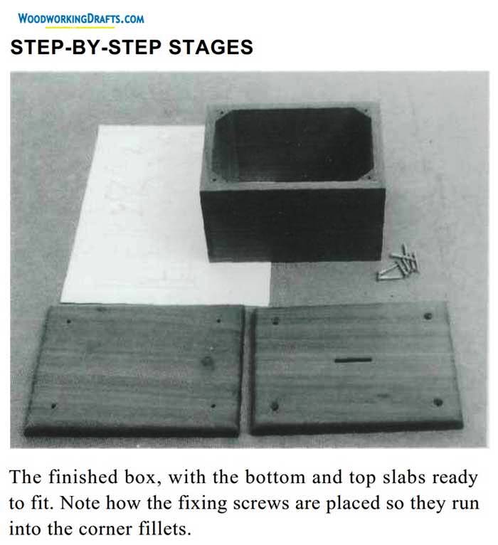 Wooden Piggy Bank Plans Blueprints 06 Stepset Step 1 Bottom Slab