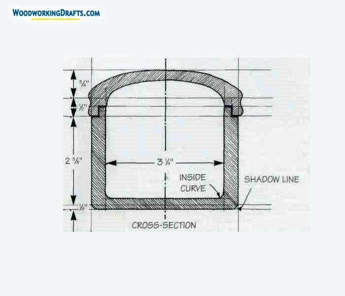 Wooden Potpourri Box Plans Blueprints 03 Cross Section