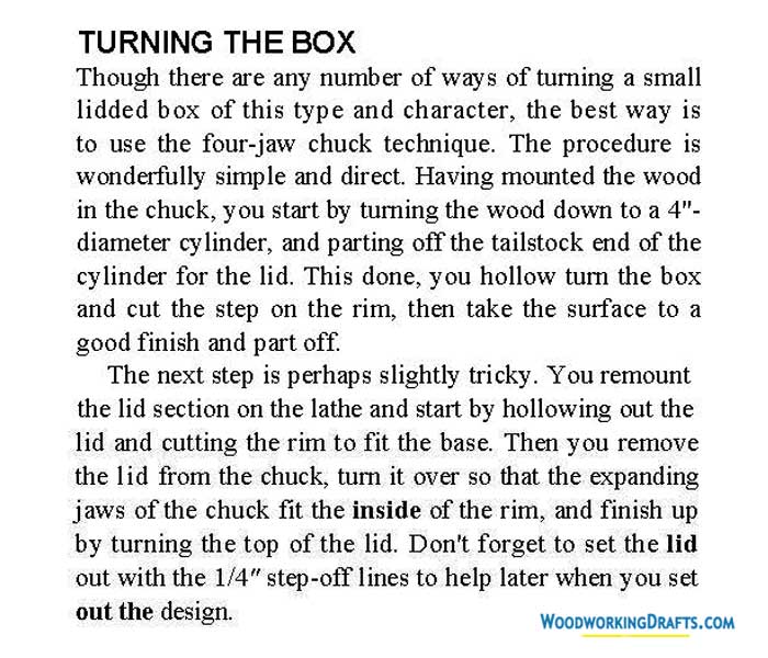 Wooden Potpourri Box Plans Blueprints 10 Step 0 Turning Box