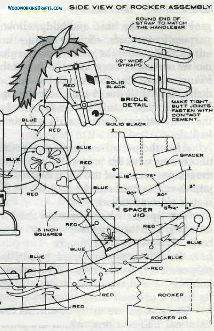 Wooden Toy Rocking Horse Plans Blueprints 03 Layoutset End View