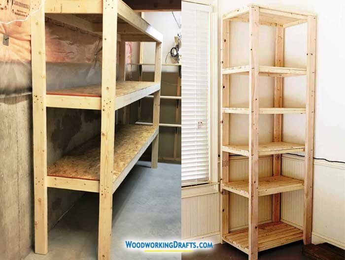 16 Tall Freestanding Diy Shelves Woodworking Organizer