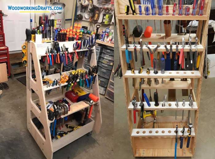 30 Vertical Organized Tool Stand 